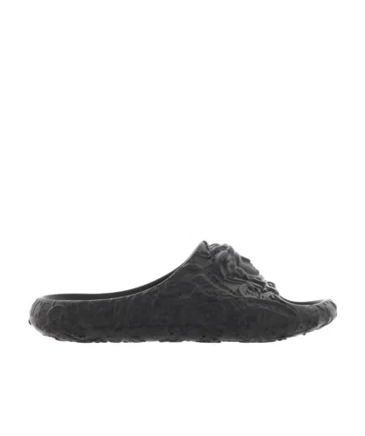 Versace Medusa Dimensions Pool Slides In Black