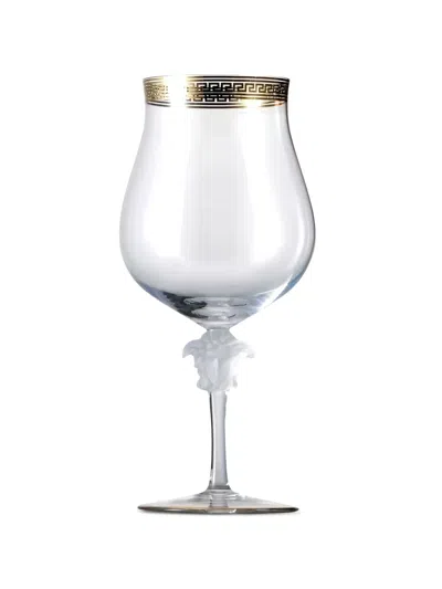 Versace Medusa D'or Greek Key Tumbler In White