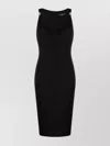 Versace Medusa-strap Corset-style Dress In Black