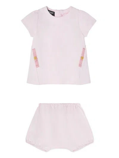 Versace Babies' Medusa Dress Set In Pink