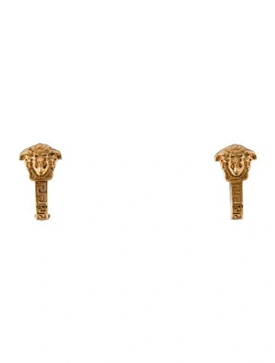 Pre-owned Versace Medusa Earclip Earrings In Multicolor