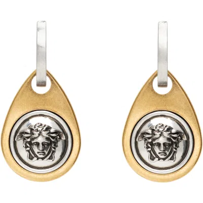 Versace Medusa Earrings In Gold