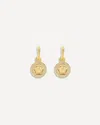 Versace Earrings Metal Rhinestones Accessories In Gold