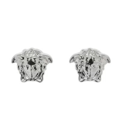 Versace Medusa Earrings In  Palladium