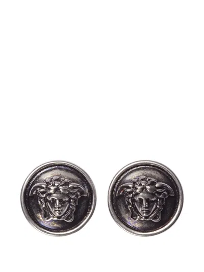 Versace Medusa Earrings In Silver