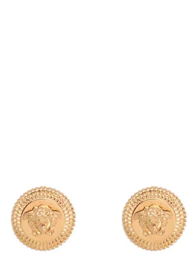 Versace Medusa Earrings In  Gold