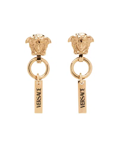 Versace Medusa Earrings In Gold