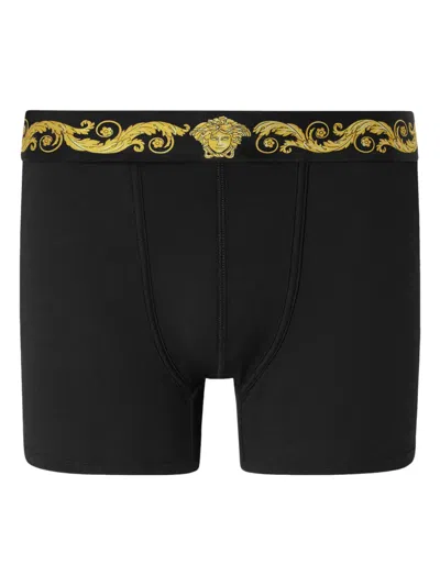 Versace Medusa Elastic-waistband Boxers In Black