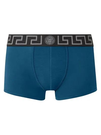 Versace Medusa Elastic-waistband Boxers In Blue