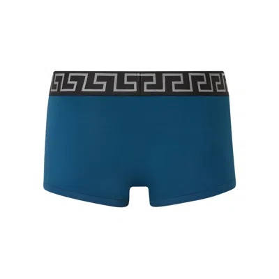 Versace Medusa Elastic-waistband Boxers In Blue