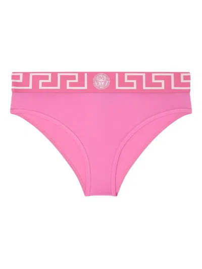 Versace Medusa-embellished Briefs In Pink