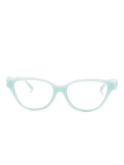 Versace Kids' Medusa-embellished Cat-eye Glasses In Blue