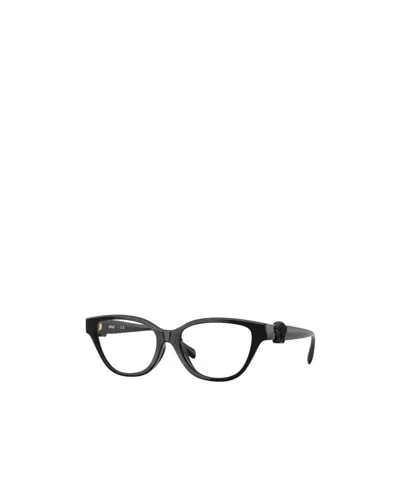 Versace Medusa-embellished Cat-eye Glasses In Brown