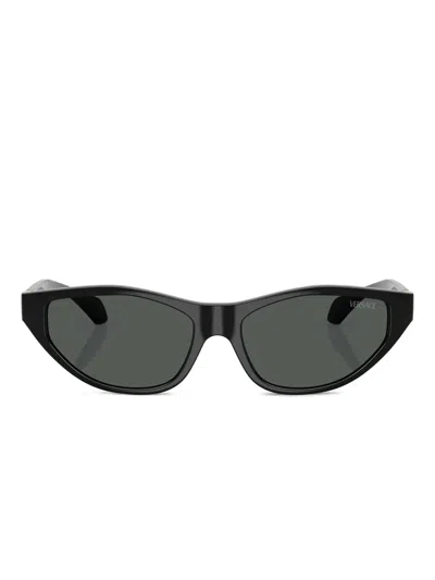 Versace Medusa-embellished Cat-eye Sunglasses In Black