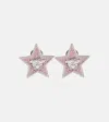 Versace Medusa Embellished Earrings In Palladium Rose