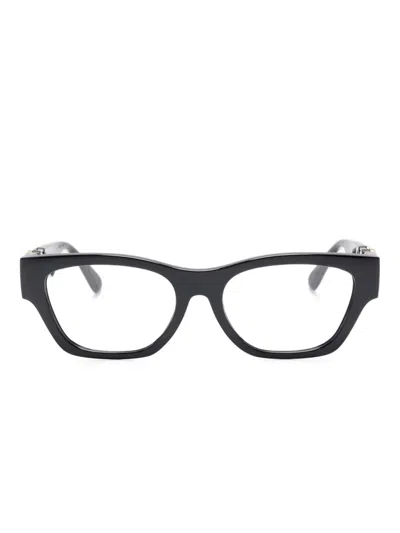 Versace Kids' Medusa-embellished Rectangle-frame Glasses In Black