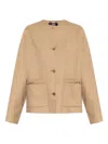 Versace Medusa Buttoned Jacket In Nude