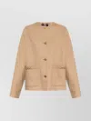Versace Medusa Buttoned Jacket In Nude