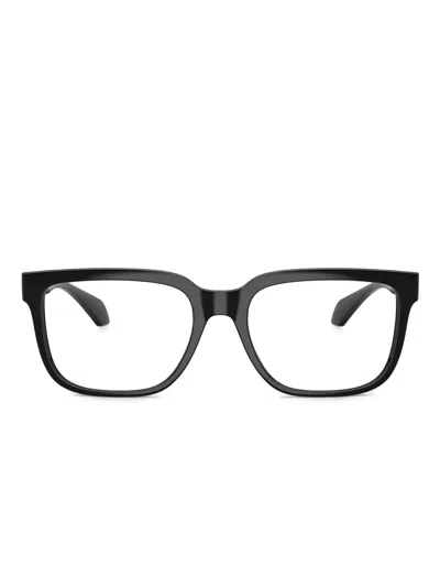 Versace Medusa-embellishment Square-frame Glasses In Black