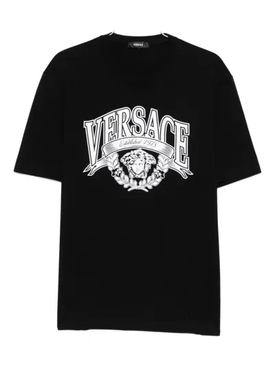 Versace Medusa-emblem T-shirt In Black