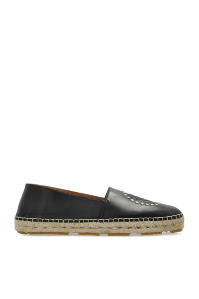 Versace Medusa-embossed Espadrilles In Black
