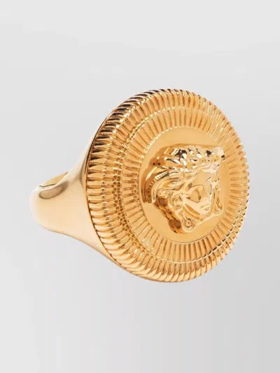 Versace Medusa Embossed Gold Tone Necklace