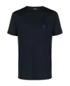 Versace Medusa-embroidered Cotton T-shirt In Black