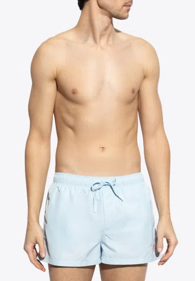 VERSACE MEDUSA EMBROIDERED SWIM SHORTS