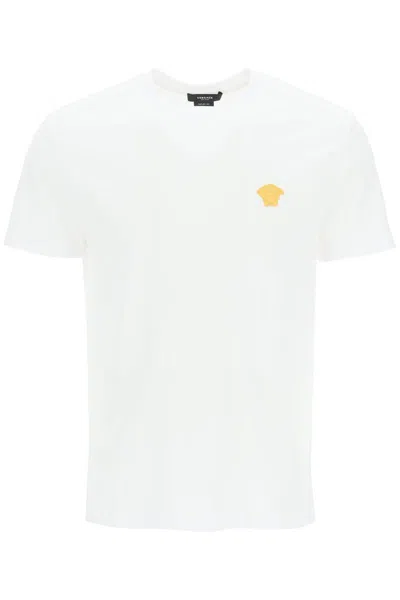 Versace Medusa棉质平纹针织t恤 In White