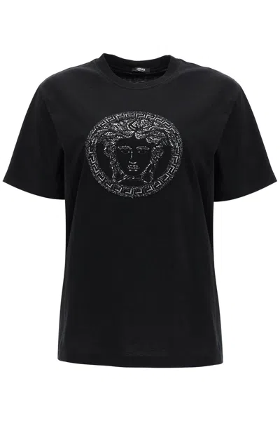 VERSACE MEDUSA EMBROIDERED T SHIRT