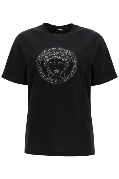 VERSACE MEDUSA EMBROIDERED T-SHIRT