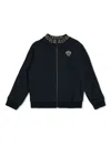 Versace Medusa-embroidery Cardigan In Blue