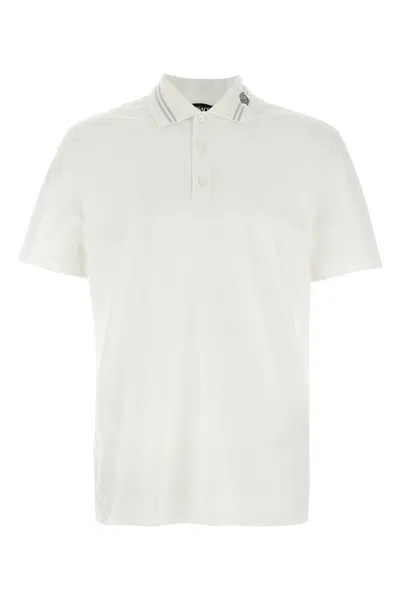 Versace White Polo Shirt With Medusa Detail On The Collar