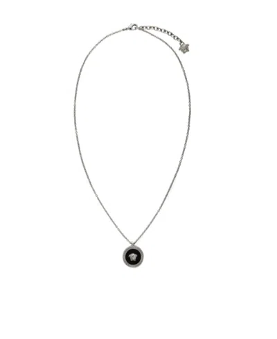 VERSACE MEDUSA ENAMEL-PENDANT NECKLACE