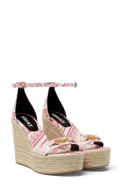 Versace Medusa Espadrille Wedge Sandal