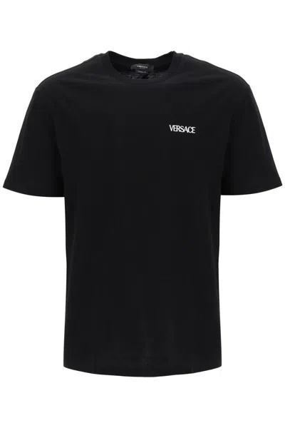 Versace Medusa Flame T-shirt In Black