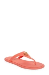 Versace Alia La Medusa-plaque Flip Flops In Coral/  Gold