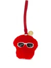 Versace Medusa Fluffy Bag Charm In Red