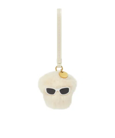 Versace Medusa Fluffy Keychain Pendant In Nude | ModeSens