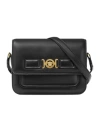 Versace Medusa Foldover Top Messenger Bag In Black