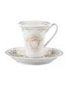 Versace Medusa Gala A. D. Cup & Saucer In White