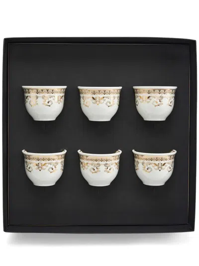 Versace Medusa Gala Espresso Cup (set Of Six) In White