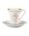 VERSACE MEDUSA GALA GOLD COFFEE CUP & SAUCER