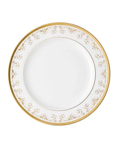Versace Medusa Gala Gold Dinner Plate In White