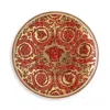 Versace Medusa Garland Red Bread & Butter Plate In Red/gold