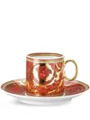 Versace Medusa Amplified Espressotasse Mit Untersetzer In Red