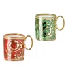 Versace Medusa Garland Mugs, Set Of 2 In Red/green