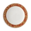 Versace Medusa Garland Red Rimmed Soup Bowl In Red/gold