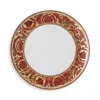 Versace Medusa Garland Red Salad Plate In Red/gold