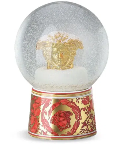 Versace Medusa Garland Snow Sphere In Red
